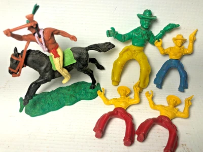 Timpo Toys vaqueros e indios nativos americanos a caballo Foto 1 de 4