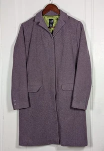 Vintage Gap Womens Wool Cashmere Blend Purple Pea Coat Long Size Small VTG - Picture 1 of 4