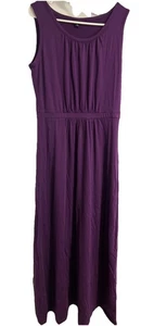 Maxi Vestido Mujer Púrpura Sin Mangas Lands End Talla Pequeña - Imagen 1 de 4