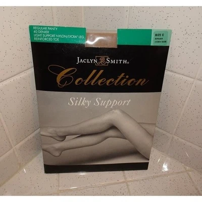 Vintage Jaclyn Smith Collection Silky Support Pantyhose size C sissy tights - Image 1 of 4