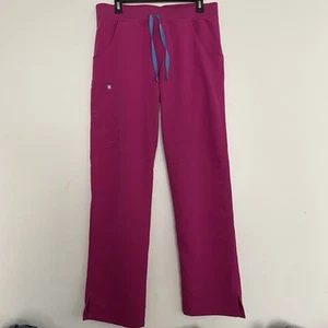 FIGS Women’s Kade Cargo Scrub Pants Raspberry Sorbet 2517 Size Medium - Picture 1 of 7