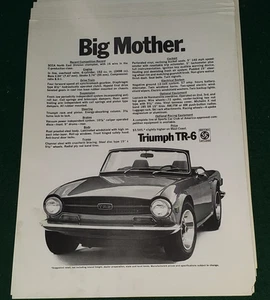 "Anuncio original de distribuidor para Triumph TR6 ""Big Mother" - Imagen 1 de 1