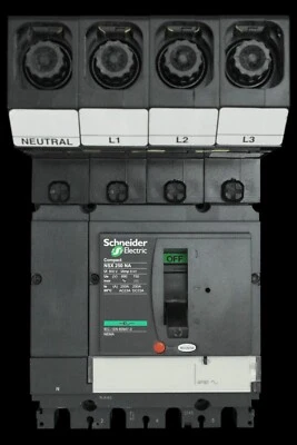 DESCONECTOR INTERRUPTOR DE CUATRO POLOS SCHNEIDER 250 AMP MGP2504NAX NSX250NA - Imagen 1 de 4