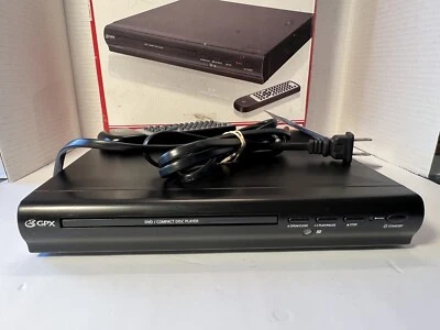 Reproductor DVD/CD/CDR/CDRW/JPEG GPX D1816, negro con control remoto en caja probado funciona Foto 1 de 4