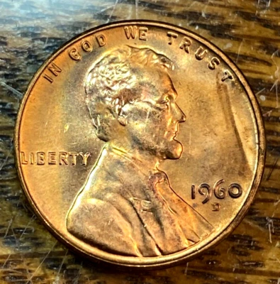 1960-D/D West Strong OMM Lincoln Cent Nice Original Gem BU Neat Tone CHRC - Image 1 of 2