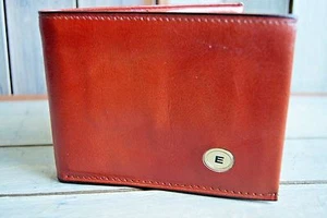 Vintage Cowhide Wallet Sears Leather Nylon Thread Polished Brass or Steel Keys - Picture 1 of 11