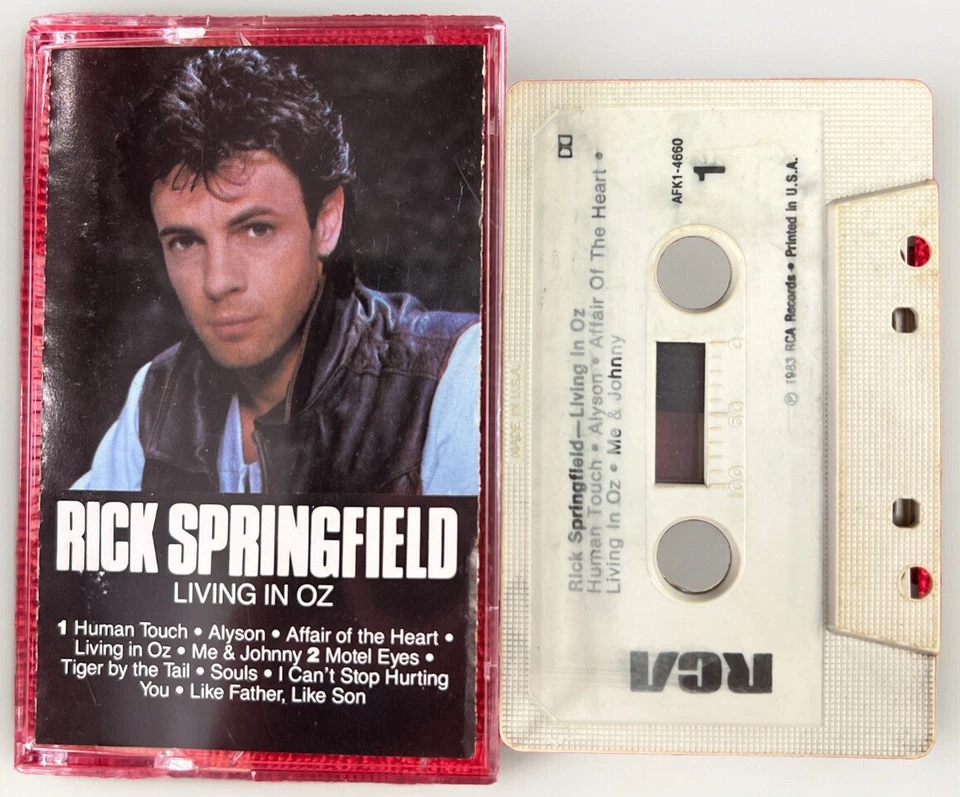 🔥 80’s ROCK Rick Springfield Living In Oz (Cassette Tape, RCA Records)  CLEAN! - Image 1 of 4