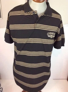 CAMISA POLO GUINNESS DRAUGHT PARA HOMBRE NEGRA TALLA GRANDE MERCANCÍA OFICIAL CERVEZA - Imagen 1 de 4