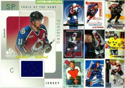 100++ PETER FORSBERG SINGLES INSERT AUTO JERSEY PROMO LIMITED LOT YOU PICK LIST - Image 1 of 2