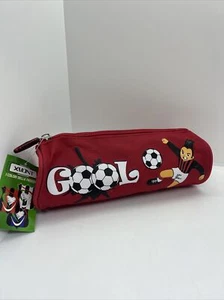 ASTUCCIO SCUOLA ROSSO NERO MILAN  TOMBOLINO PENNE MATITE - Picture 1 of 5