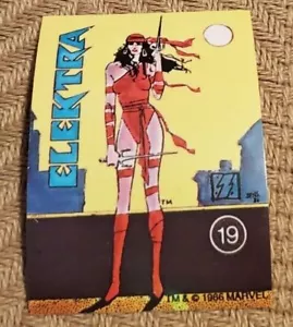 Pegatina Elektra Marvel Universe 1986 #19 imágenes de cómic - Imagen 1 de 10