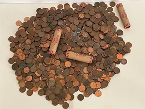 Old 7.12 lbs of Lincoln Memorial Pennies, Penny, Coins Copper Currency Money USD - Picture 1 of 14