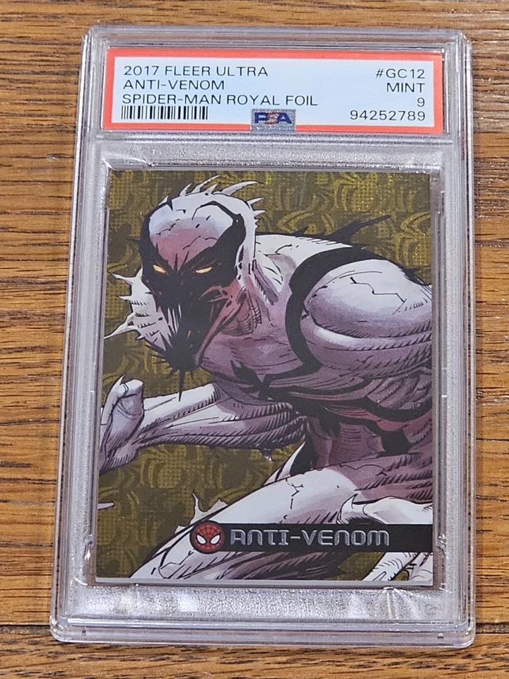 2017 Fleer Ultra Spider-Man GC12 Anti-Venom Royal Foil /99 PSA 9 Mint  Marvel - Image 1 of 2