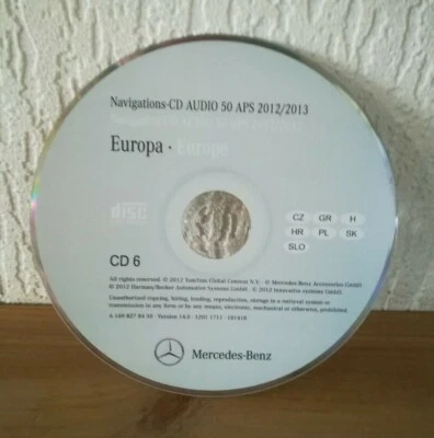 Navigation CD Mercedes AUDIO 50 APS NTG2  Polen Ungarn Kroatien GR CZ 2012/2013 - Bild 1 von 2