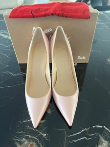 Christian Louboutin Pumps 85 spitz zulaufend nude Lackleder Gr. 40,5 - Bild 1 von 3