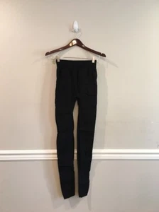 Boohoo Lily Basic Fleece Lined Leggings Black Size M/L - Picture 1 of 5