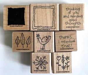 Stampin' Up 2003 (Set of 8 Stamps) "SWEET & SIMPLE" - Picture 1 of 2