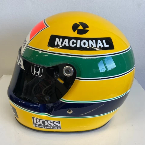 AYRTON SENNA 1988 HELMET (SCALE 1/1) LARGE GREEN INTERIOR BRAND NEW REPLICA Cover