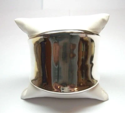 ROBERT LEE MORRIS PLATA ESTERLINA 925 ALTO PULIDO BÁSICO PUÑO CÓNICO 2" ANCHO Foto 1 de 4