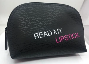 MAC Cosmetics Kosmetiktasche/Beutel schwarz READ MY LIPSTICK Neu - Bild 1 von 1