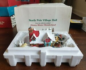 Disney Winter Wonderland - North Pole Village Hall Figurine by Danbury Mint