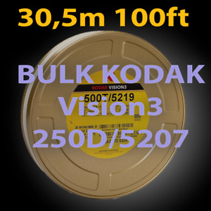 BULK 100ft/30,5m fresh Kodak Vision3 250D like Cinestill, Portra, negative Film