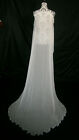 Kleinfeld Silk Chiffon Long Cape Jacket Wrap Straps 78" Wedding Dress Accessory