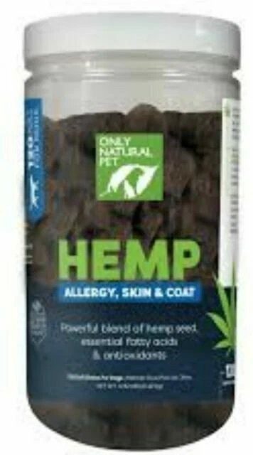 Only Natural Pet Allergy, Skin and Coat Hemp Soft Chews - 120 Count