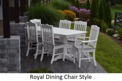 A&L Furniture Co. Amish-Made Poly 7pc Dining Set - Table & Royal Chairs - Image 1 of 2