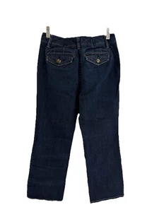 ANN TAYLOR PETITE WOMENS JEANS SIZE 2P SIGNATURE FIT DARK WASH BOOTCUT - Picture 1 of 7
