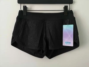 NWT IVIVVA by LULULEMON Black Lace Speedy Short Lined Girl's 14 Special Edition - Picture 1 of 8
