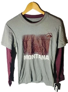 Colosseum Athletics Youth Montana Grizzlies Long Sleeve T-Shirt, Gray, Medium - Picture 1 of 6