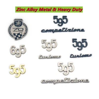 SCYLLANO RACING Distintivo bagagliaio posteriore emblema in metallo per Abarth 595 695 Competizione Turismo Esseesse