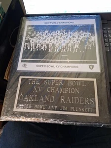 1981 Super Bowl Champion Raiders 12x15 Plaque with 8x10 Picture & Engraved Plate - Picture 1 of 5
