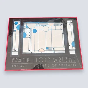Frank Lloyd Wright Art Institute of Chicage Poster gerahmt 1986 Architekt Vintage - Bild 1 von 5