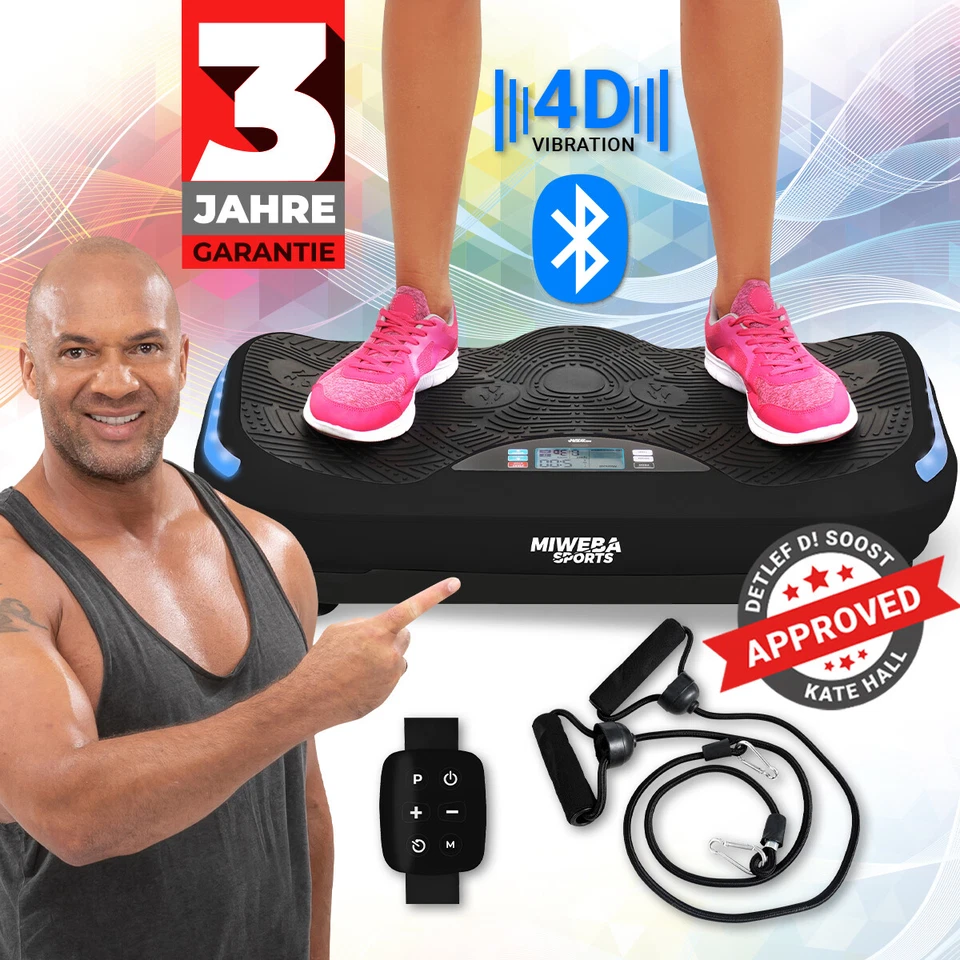 MIWEBA SPORTS 4D Vibrationsplatte Rüttelplatte Vibrationstrainer Heimtrainer Trainingsgerät