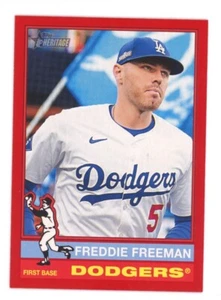 2025 TOPPS HERITAGE RED BORDER FREDDIE FREEMAN #206 DODGERS - Picture 1 of 1