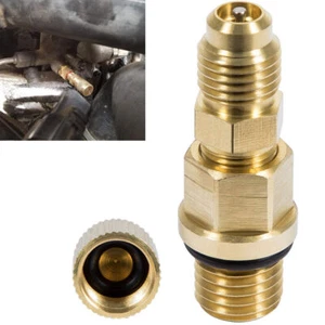 Fuel Pressure Test Fitting Adapter with Schrader Valve For 2003-2010 Ford 6.0L - Picture 1 of 13