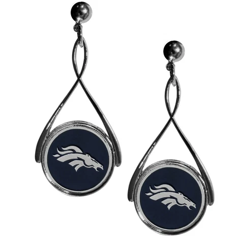Denver Broncos Dangle Earrings (Tear Drop) NFL Football Jewelry Cover