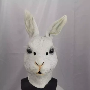 Bunny Head Realistic Mask High details Cute Rabbit Animal Mask Costume Latex - Picture 1 of 3