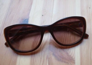 Occhiali Da Sole NAU Cat Eyes - VINTAGE Marrone Lenti Ambrate e Sfumate - Foto 1 di 10