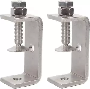 2Pcs 304 Stainless Steel C Clamp 65MM Heavy Duty C Clamp Woodworking Building Ti - Picture 1 of 6