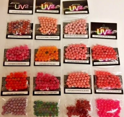 SPIRIT RIVER 40 8mm UV2 EGG BEADS. YOU PICK COLOR. FLY FISH ALASKA TROUT GRAYLING STEELHEAD.