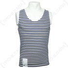 Genuine Russian Navy Vest Telnyashka - 100% Cotton Blue Striped Tank Top New