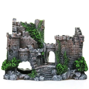 Aquarium ornaments fish tank landscaping vintage castle ornaments resin ornament - Picture 1 of 5