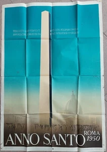 Manifesto Roma Anno Santo 1950 - Stampa Poliglotta Vaticana - XXIV Giubileo - Imagen 1 de 3