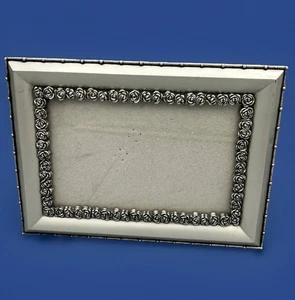 Silberfarben Rose Blume Foto Bilderrahmen Ständer 6,5"x 8,5" - Bild 1 von 15