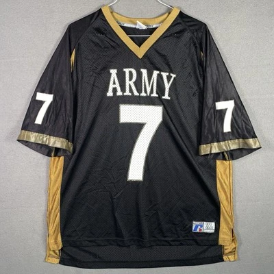 VINTAGE Army Football Jersey #7 Black Russell Athletics Mens Extra Large XL - Image 1 of 4