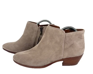 SAM EDELMAN Women’s Size 9 Ankle Boots Petty Taupe Suede Almond Toe  Booties - Picture 1 of 7