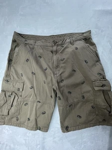 Pantalones Cortos de Carga Wrangler Para Hombres 38 Estampado de Lata de Soda de Cerveza 9" Entrepierna - Imagen 1 de 15